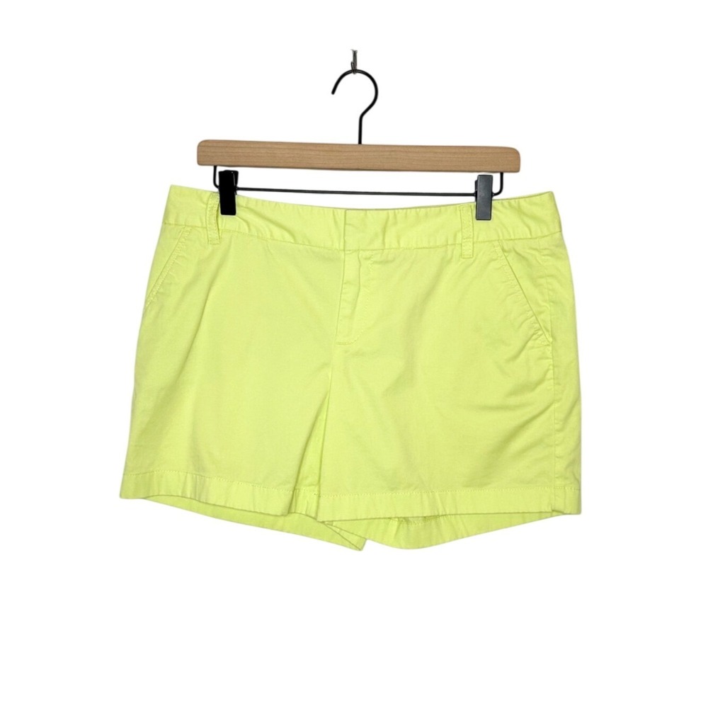 Caslon Nordstrom Women's Colorful Neon Yellow‎ Green Shorts 10